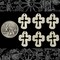 Antiqued Silver Plated Brass Hammered Cut Out Christian Cross Charms - Set of Six - S-C155